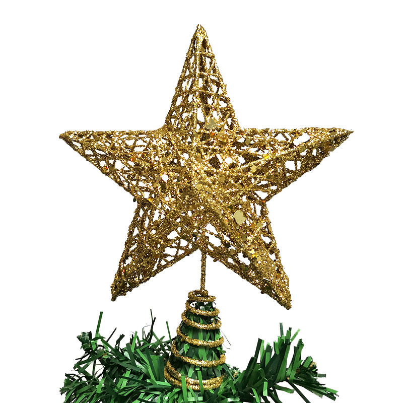 Star Tree Topper - 1 adet 15*20 cm Altın Glitter