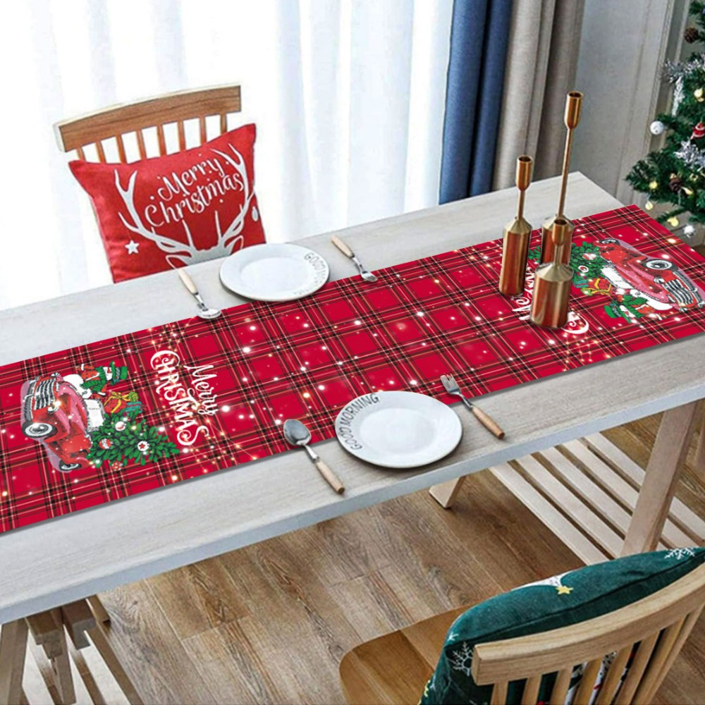 Christmas Table Runner - Noel Temalı Masa Örtüsü, Noel Baba
