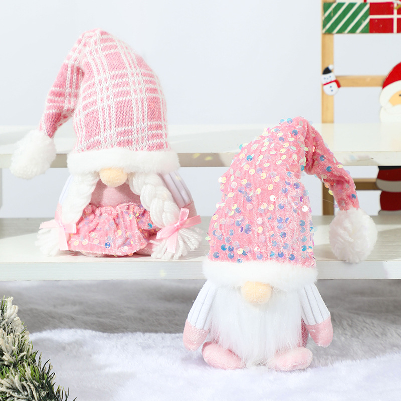 Santa Hat Plush - Noel Gnome Peluş Süslemeleri, Elf Cüce