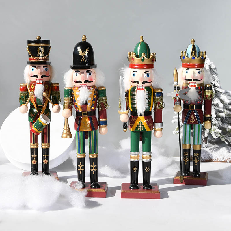 Nutcracker Figurine - 30CM Ahşap Fındıkkıran Asker Vintage Noel