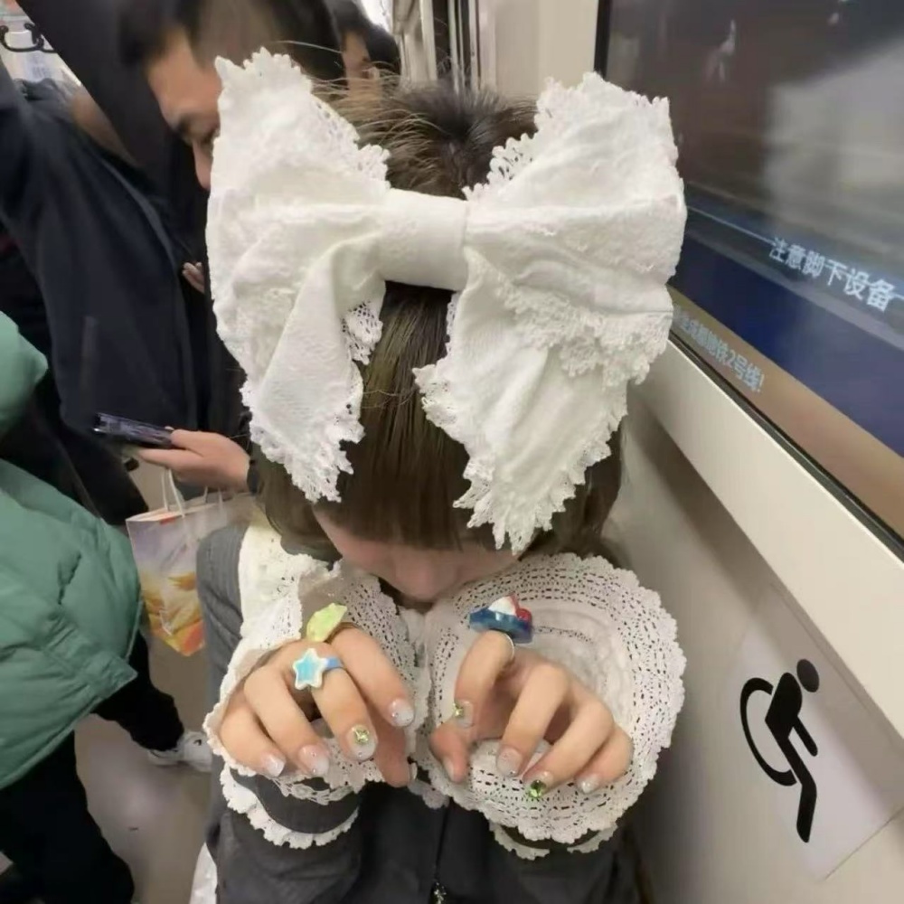 Y2K Lolita Güzel Dantel Kafa B - Ribbon Bow Gift incelemesi ve fiyatı