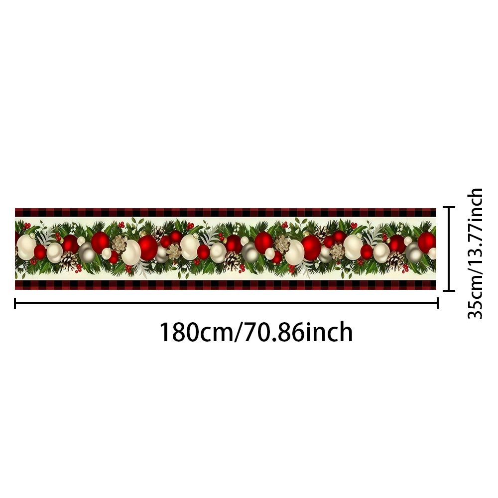 Noel Masa Örtüsü Kırmızı Siyah - Christmas Table Runner incelemesi ve fiyatı