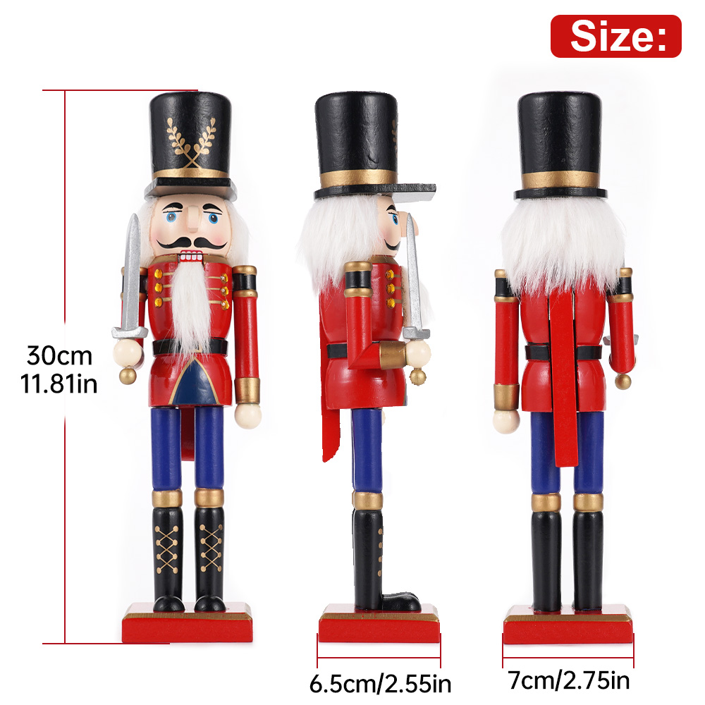 30 cm Ahşap Fındıkkıran Süs As - Nutcracker Figurine incelemesi ve fiyatı