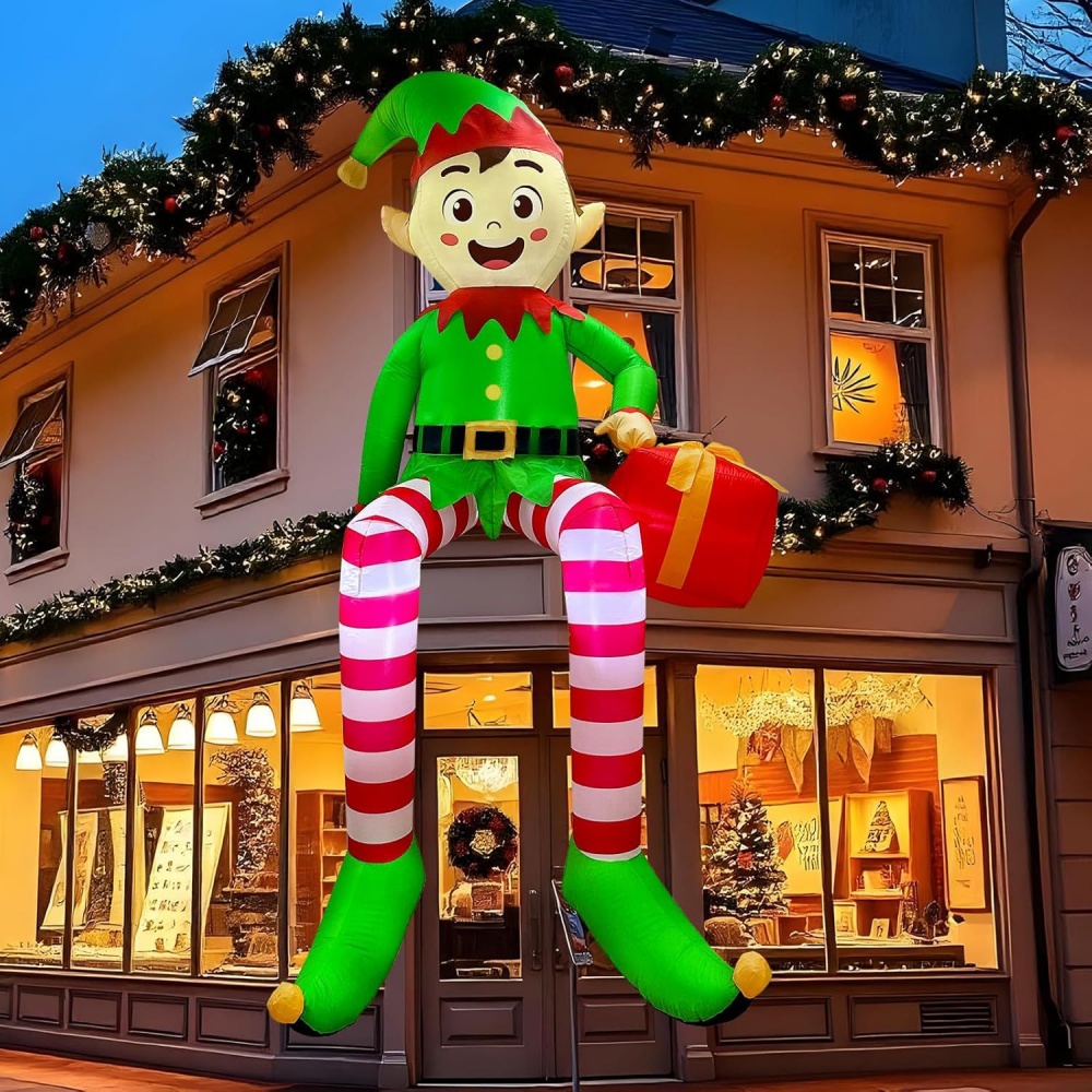 8FT Noel Şişme Oturan Elf Deko - Christmas Lights Outdoor incelemesi ve fiyatı