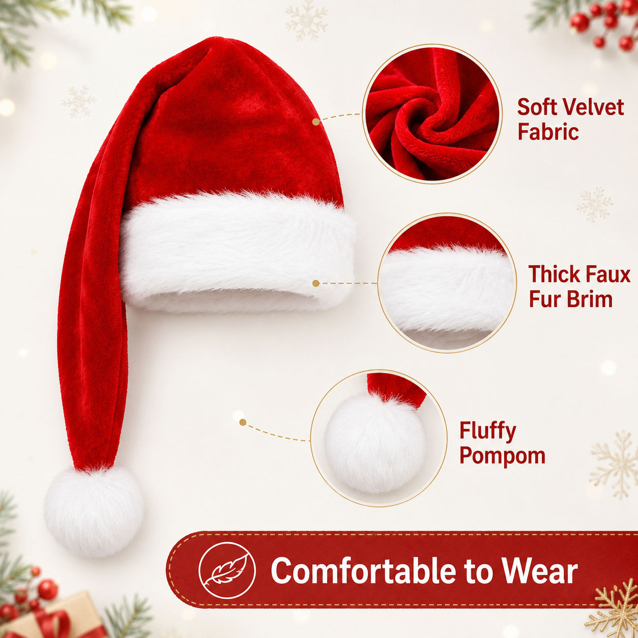 Yetişkin Erkekler ve Kadınlar  - Santa Hat Plush incelemesi ve fiyatı