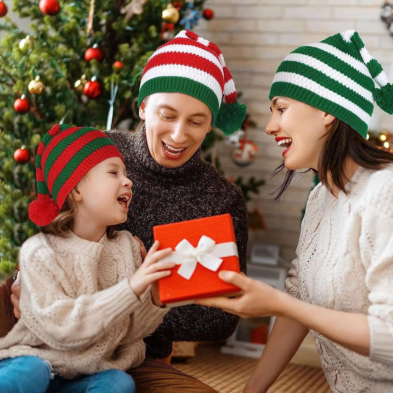 Sevimli Ponponlu Örme Noel Şap - Elf Costume Christmas incelemesi ve fiyatı